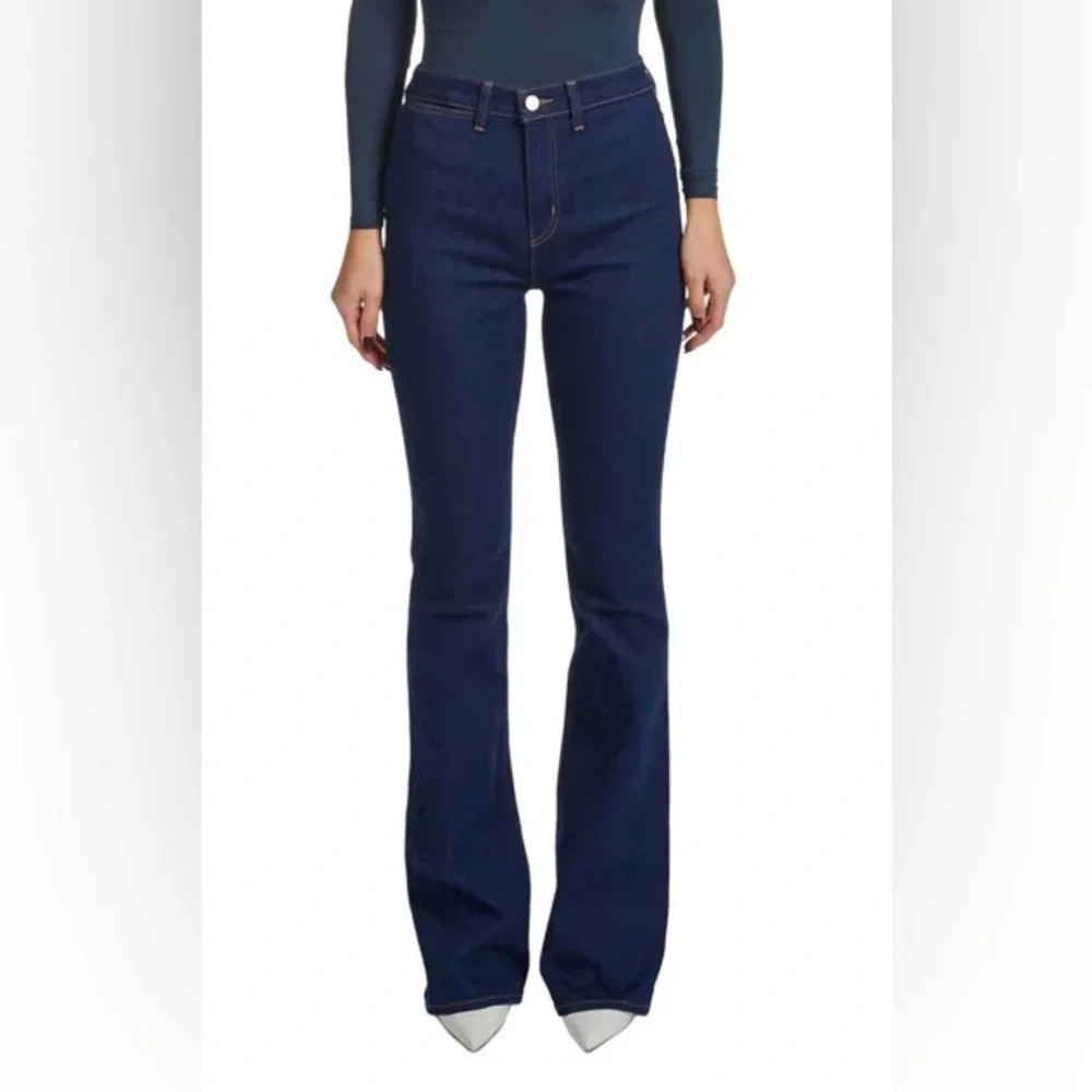 NWOT L'AGENCE Joplin 70s High-Rise Flare Jeans Rinse Dark Wash Denim Women’s 25